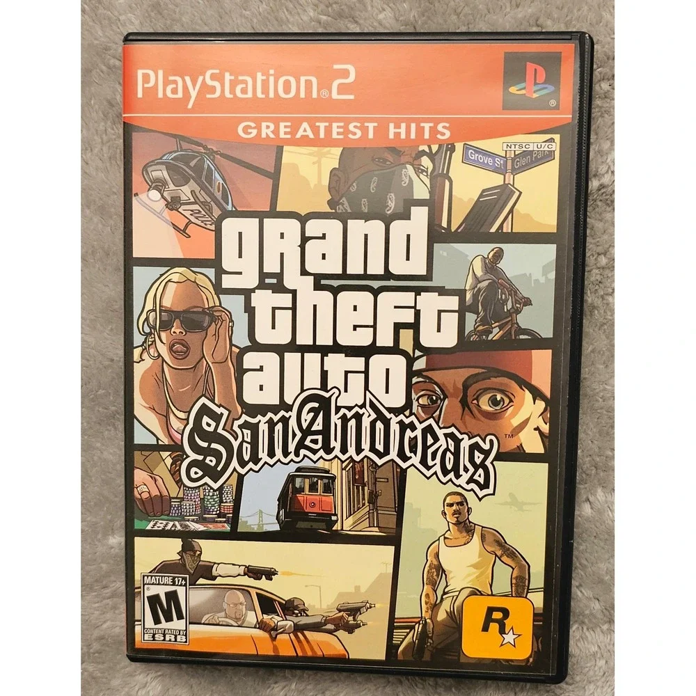 Grand Theft Auto San Andreas PS2 PlayStation 2 Greatest Hits CIB Manual Map